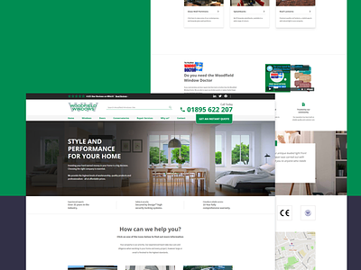 Woodfield Windows Website Design design typography ui webdesign website