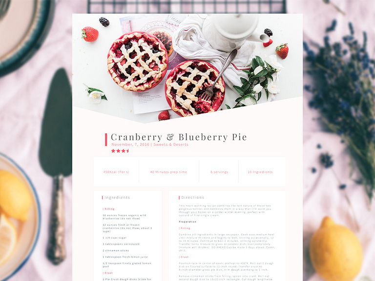Baking Site UI Design by Haydn on Dribbble