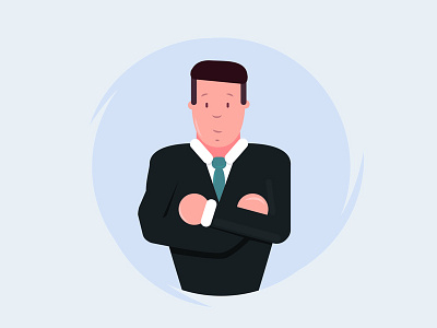 Friendly Solicitor flat illustration vector