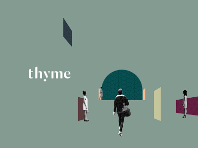 Visual identity for Thyme collage corporate identity thyme visual identity