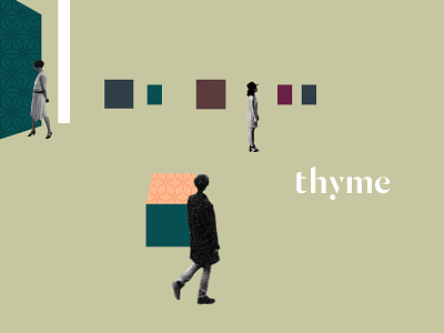 Visual identity for Thyme collage coporate identity thyme visual identity