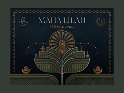 Maha Lilah (WIP) boardgame four elements game design geometry symbolism textures vector vector illustration wip