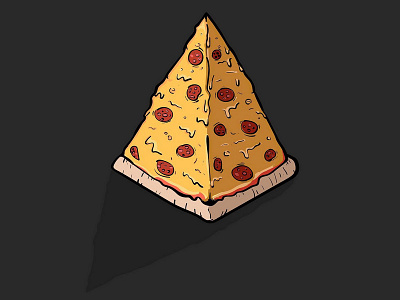 Pizza Pyramid colors graphic design illustration texture