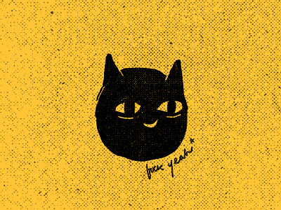 What the Cat? cat character colors design drawing face icon illustration stencil texture