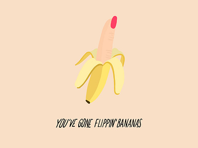 Flippin' Bananas bananas colors flipping fruit funny ideas illustration lady puns