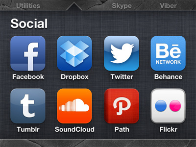 Social Gradient apple behance color dropbox facebook flickr gradient icons iphone ipod network path social soundcloud tumblr twitter