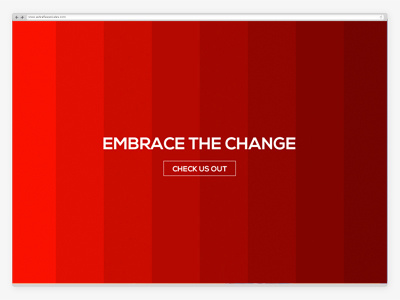 Embrace The Change browser color css gradient intro landing page red website
