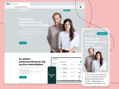 Grandhood new website copenhagen denmark pension startup ui webdesign