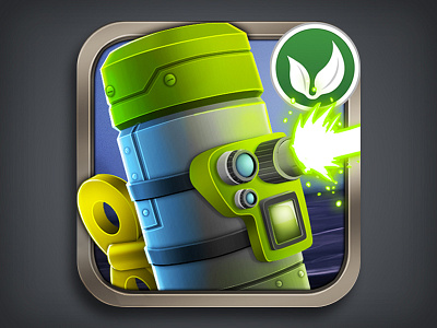 Wind Up Robots Icon app branding game icon illustration laser logo mobile robot ui windup robot