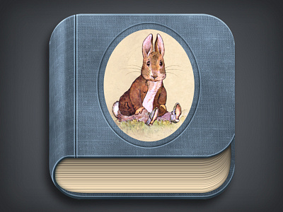Benjamin Bunny Icon book branding design drawing icon illustration logo mobile painting ui ux