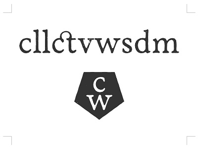 Collective Wisdom Branding black and white branding logo typography