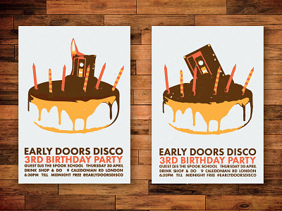 Clubnight Poster - Early Doors Disco earlydoorsdisco illustration indie poster screen printing