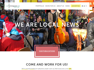 Newsquest Media Group - Web Redesign corporate web design