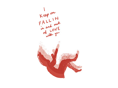 F is for Fallin' illustration music poster print