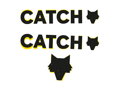 Catch Wolf branding illustration stamp typography