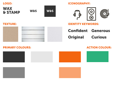 Wax & Stamp - Brand Board (WIP) branding colour illustration startup typography