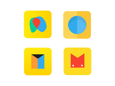 Unused Yellow Icons app design app icons cat icons logomark m