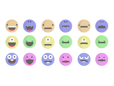 Alien Faces aliens emoji faces illustration