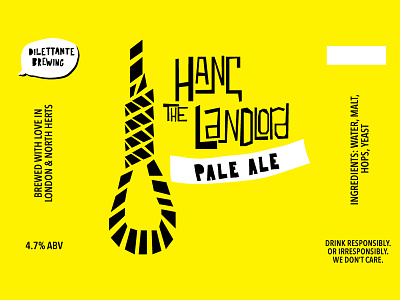 Hang the Landlord - beer label beer craft beer labels music puns saul