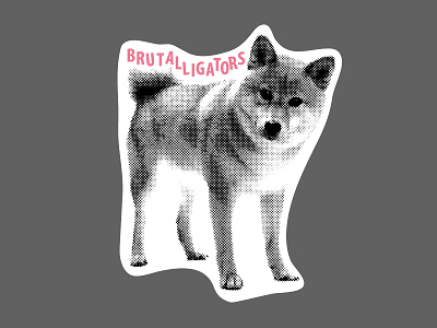 Brutallisticker dog doggo halftone pupper sticker