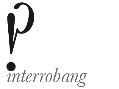 Interrobang playing typography