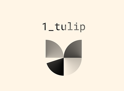 1_tullip design flat icon illustration logo minimal