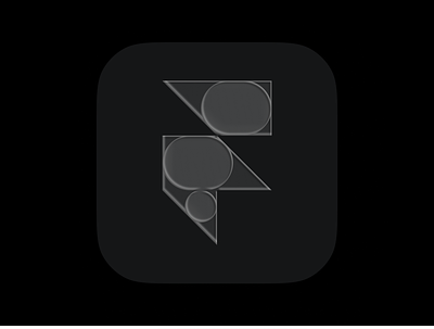 Framer Glass Icon app design figma logo vector
