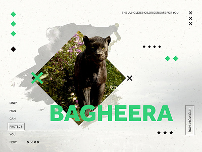 Bagheera bagheera diamonds disney green jungle book movie panther quote shapes