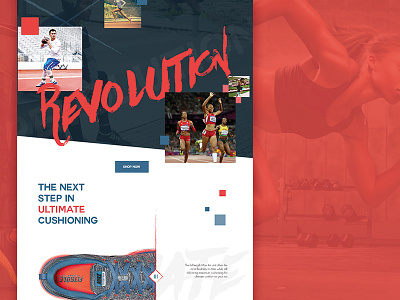 Join The Revolution air max athelete blue mockup nike red revolution sport trainers website