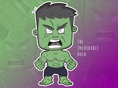 Hulk character illustration avengers hulk icon illustration illustrator photoshop sketch sticker