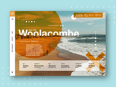 Beach Guide beach design guide interface ui weather web web design website