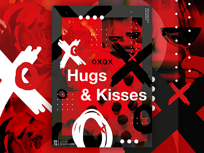 Naughts & Crosses abstract black branding design illustration indesign naughts and crosses poster red vector