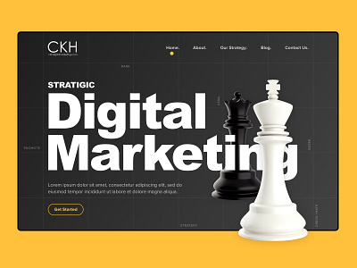 Digital Marketing Hero clean design digital digitalmarketing header hero interface marketing ui web web design website