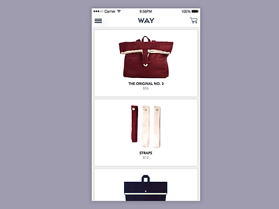 WAY - Shop e commerce mobile ui