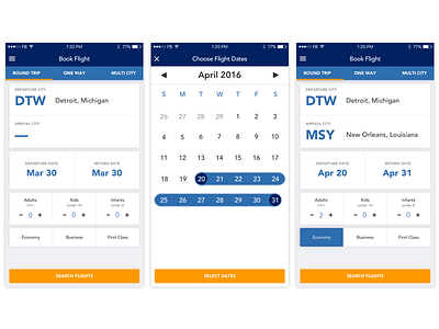 JetBlue Travel App - work in progress app flight ios jetblue mobile travel