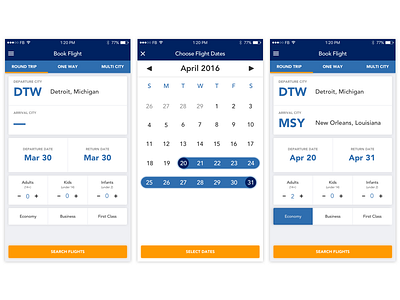 JetBlue Travel App - work in progress