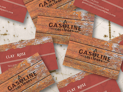 Gasoline Lollipops Logo/Business Card branding businesscard logo typography