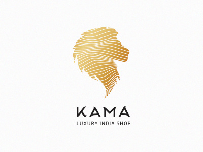 Kama brand gradient indian lion logo