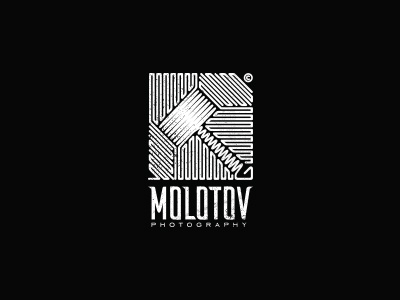 Molotov brand design hammer lens logo photography