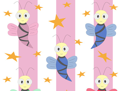 7 beestrip abstract animation art background bee butterfly colorful cute decoration decorations design doodle fashion illustration insect line star strip vector wallpaper