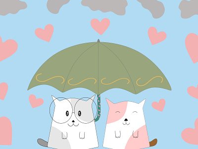 14 doodinlove abstract animation art background colorful couple cute decoration design doodle fashion happy heart illustration love romantic umbrella valentine vector wallpaper