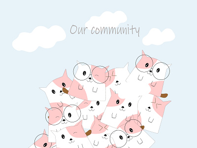 34 ourcommunitydoods abstract animation art background cloud community cute decoration design doodle flying happy illustration sky vector wallpaper