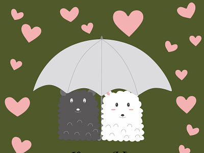 40 UnMe abstract animation art background cartoon couple cute decoration design doodle family happy heart illustration love sheep u n me umbrella vector wallpaper