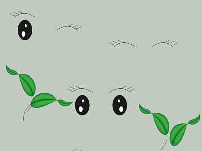 87 eyes leaf abstract animation art background cute decoration design doodle eyes fashion illustration interior leaf vector wallpaper wink wrapping