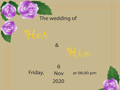 131a invite purple abstract art background colorful couple decoration design family happy illustration invite purple rose save the date simple vector wallpaper wedding