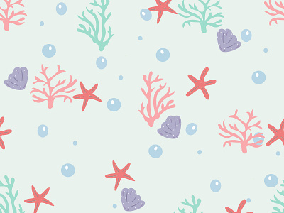 Beautiful sea seamless pattern for background