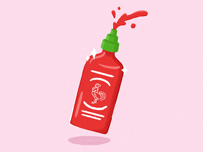 Sriracha! chinese food hot sauce illustration sriracha thai food vietnamese food