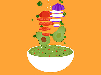 Holy guacamole! flat guacamole illustration vector