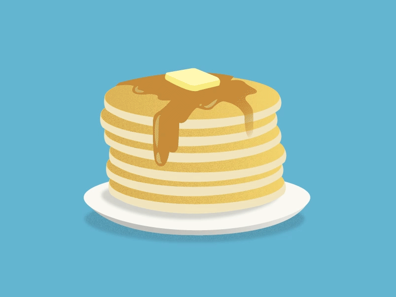 Happy Pancake Tuesday! animation food gif illustration maple syrup pancake pastel vector