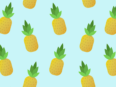 If you were a fruit, you'd be a FINE-apple digital food illustration pineapple summer vector